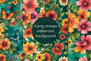 Watercolor Vintage Background