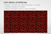 20 Seamless Red and Black Horror Set, a Pattern Graphic by Nordic Design (Thumbnail 2 of 9)