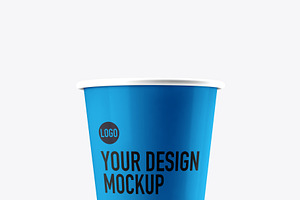 Mockup Of A Cardboard Drink Glass