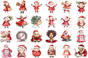 Sweet Cute Christmas Mrs Santa Claus, an Illustration by Sublimation Artist (Thumbnail 2 of 6)