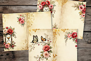 Romantic Roses Junk Journal Pages, a Decorative Illustration by GalaDesign03 (Thumbnail 5 of 6)