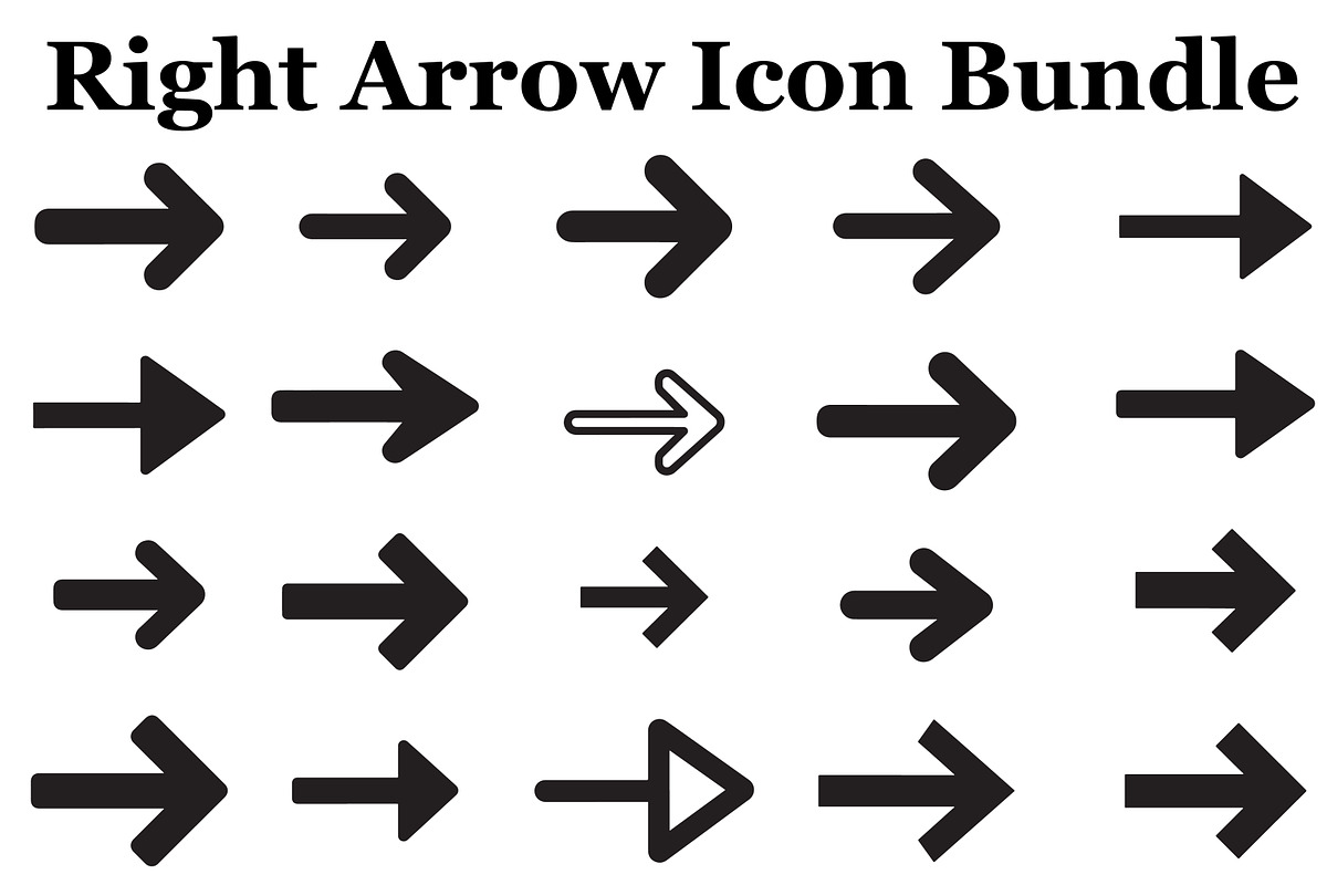 Right Arrow Icon Bundle, an Icon by Artivon (Photo 1 of 10)