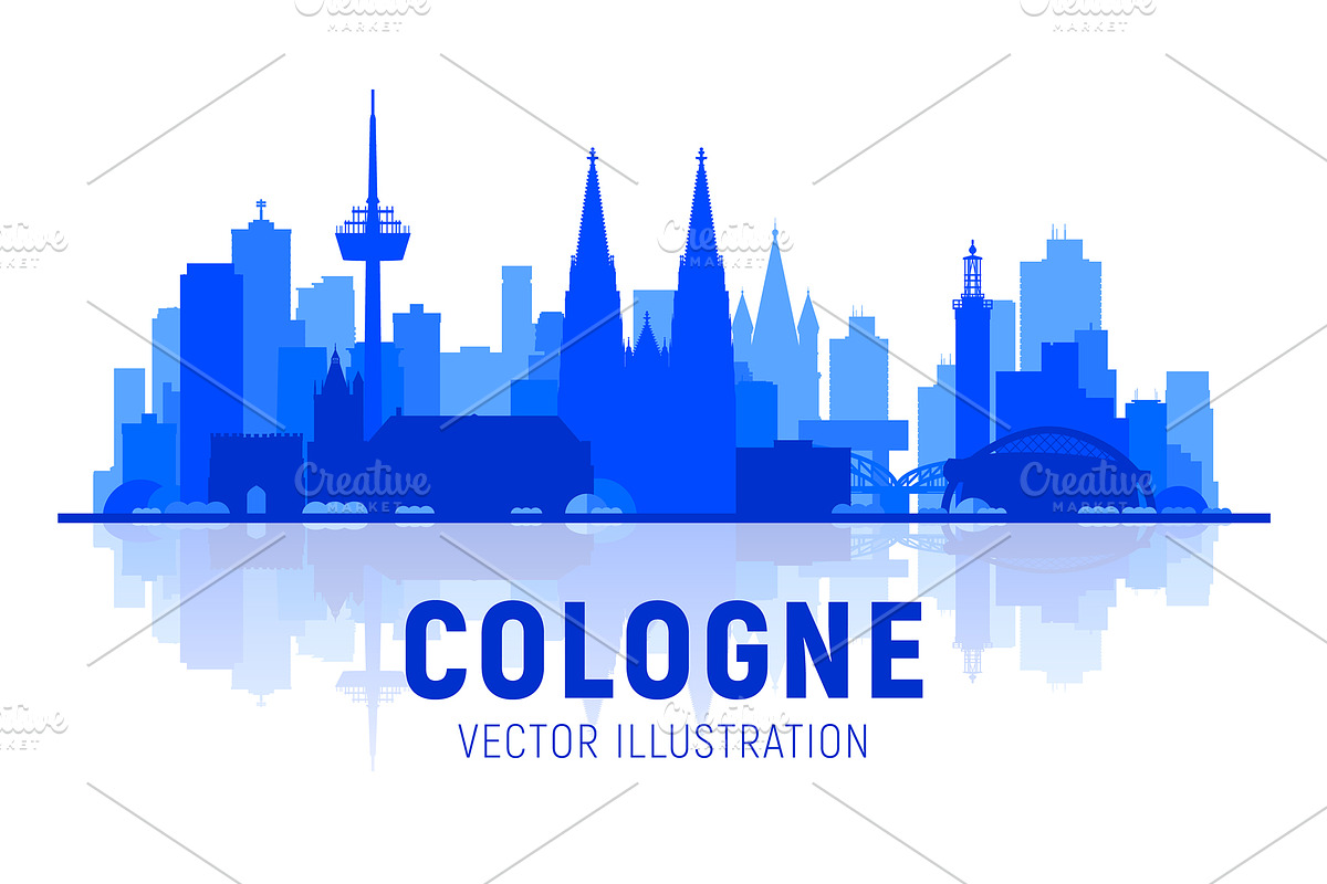 Cologne Germany skyline illustration, an Illustration by Sky and glass (Photo 4 of 6)