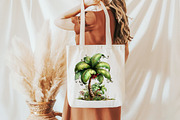 Whimsical summer palm tree clipart, an Illustration by Designworld (Thumbnail 6 of 7)
