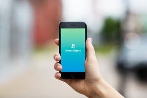 iPhone 7 Real World Mockup - City