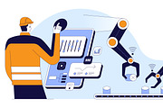 Robotics in Industrial Automation, a Technology Illustration by IcoMaker (Thumbnail 3 of 21)