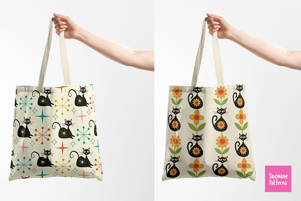 Atomic Cats and Starbursts Patterns, a Pattern Graphic by Yasmine Patterns (Photo 6 of 8)