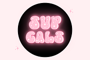 Sparkle Groovy Cute Decorative Font, a Font by Kanink Studio (Thumbnail 8 of 13)