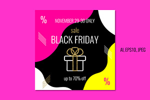 Black Friday Sale Flyer Vector