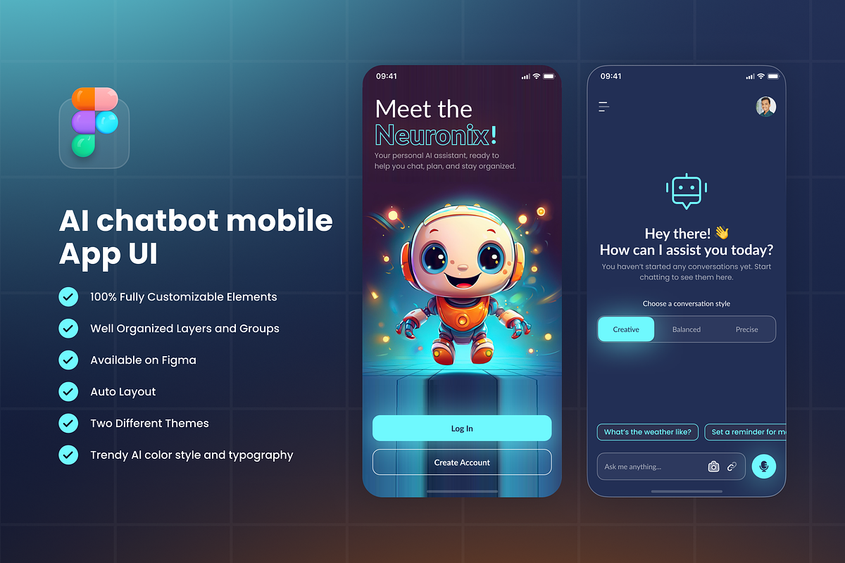 AI ChatBot IOS App UI Kit, an UI Kit Template by PixelPerfect (Photo 1 of 5)