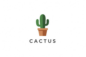 Minimal Potted Cactus, a Branding & Logo Template by Logocreative