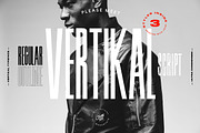 VERTIKAL — 3 CONDENSED FONTS, a Sans Serif Font by Madebysté. (Thumbnail 1 of 15)