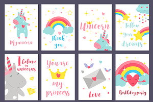 Magic Unicorn Collection Vector