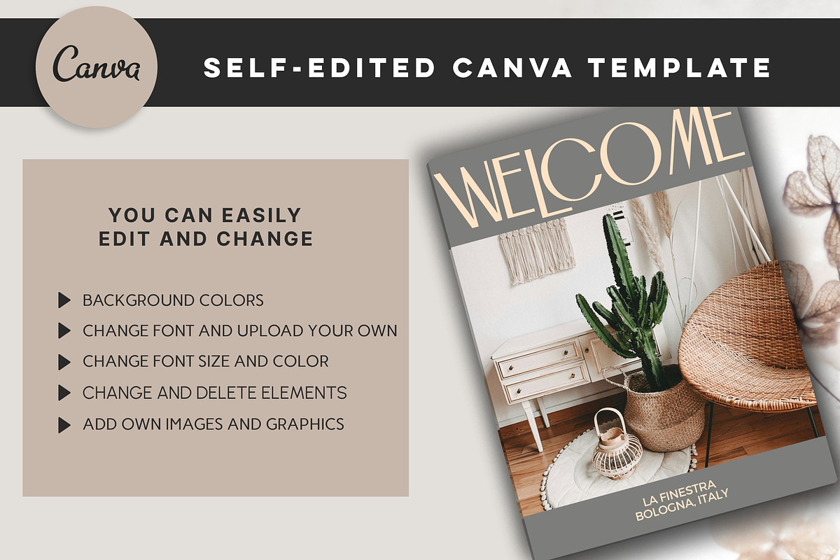 Air Bnb Welcome Book Canva Template, a Brochure Template by Design House (Photo 7 of 10)