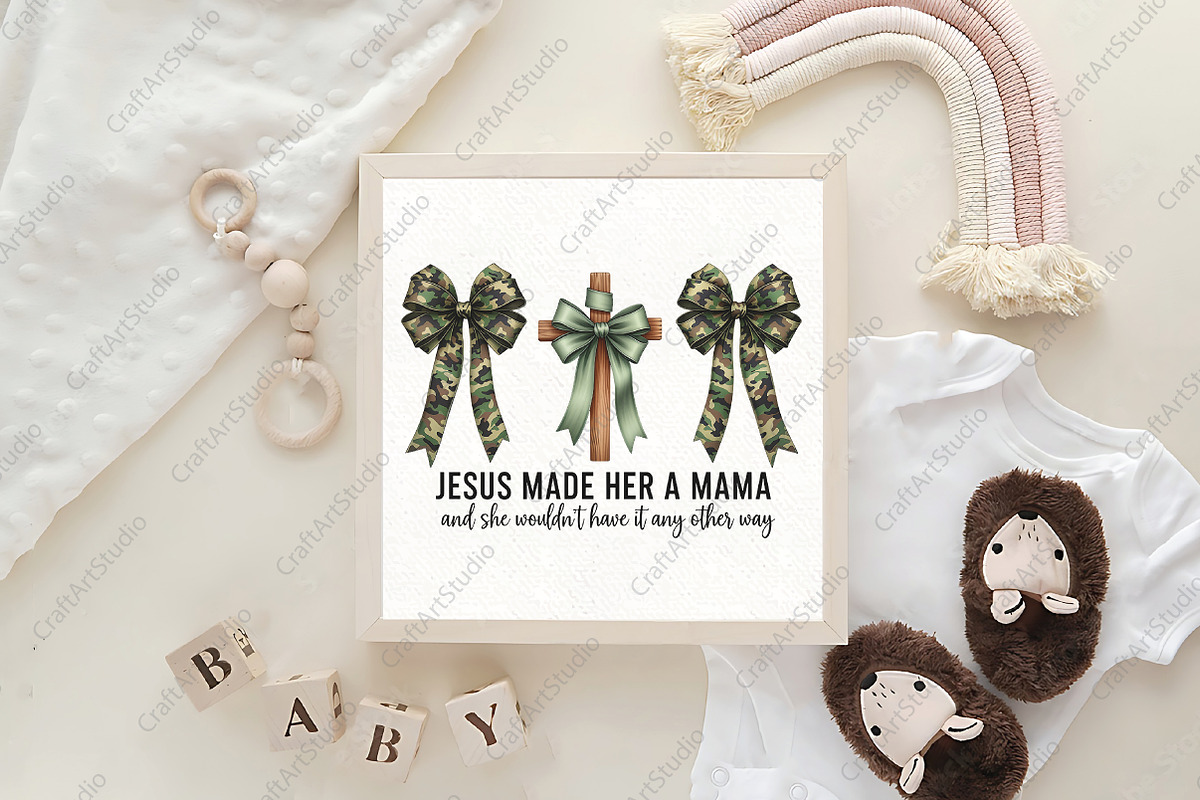 Jesus Made Her a Mama Camo Cross Bow, an Illustration by CraftArtStudio (Photo 4 of 4)