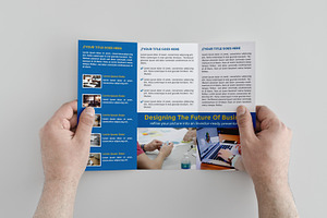 Blue Trifold Brochure