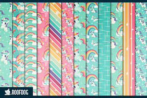 Rainbows And Unicorns Digital Paper