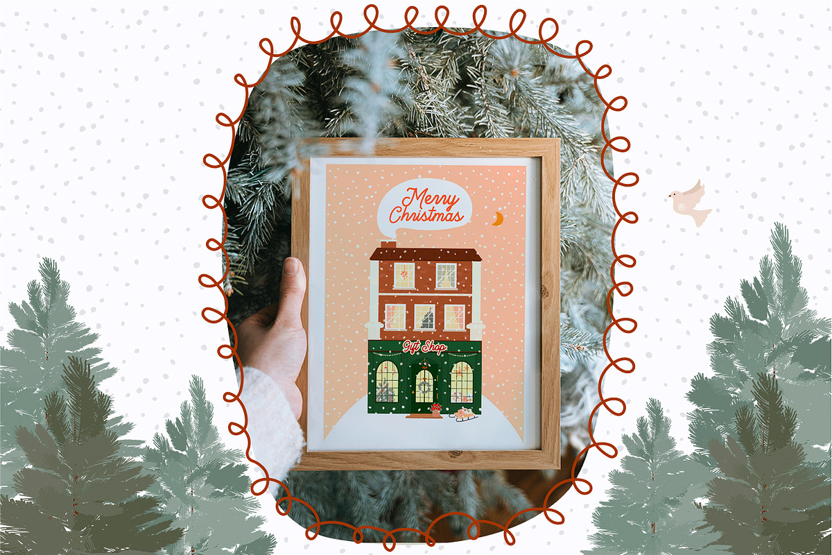 Snowy Village Christmas Collection, a Seasonal Illustration by Mio Buono (Photo 2 of 19)