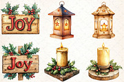 Woodland Christmas Clipart, an Illustration by DreamCafeArt (Thumbnail 2 of 7)