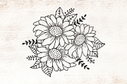 Sunflowers SVG - Sunflower Cliparts, an Object Graphic by Dasagani (Thumbnail 2 of 4)
