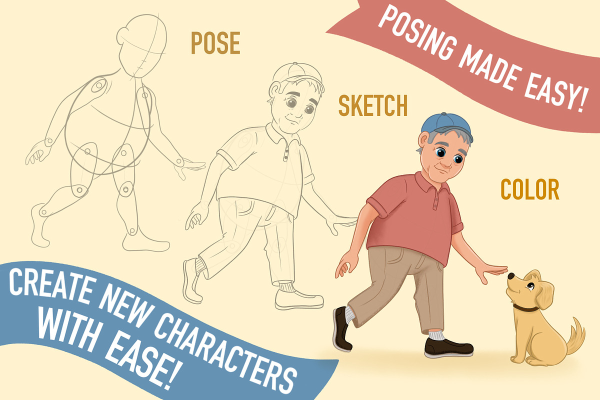 Character Pose Brush Kit - Male, a Brush Add-On by Brushed Rose (Photo 3 of 3)