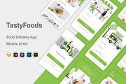TastyFoods - Food Delivery App, an UI Kit Template by themelove (Thumbnail 1 of 9)