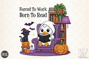 Halloween Goose Born to Read Design, an Illustration by Libby Wishes (Thumbnail 1 of 6)