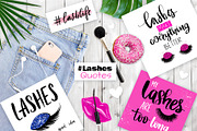 Lashes quotes for fashion girls., a Decorative Illustration by Yana Lesiuk (Thumbnail 1 of 9)