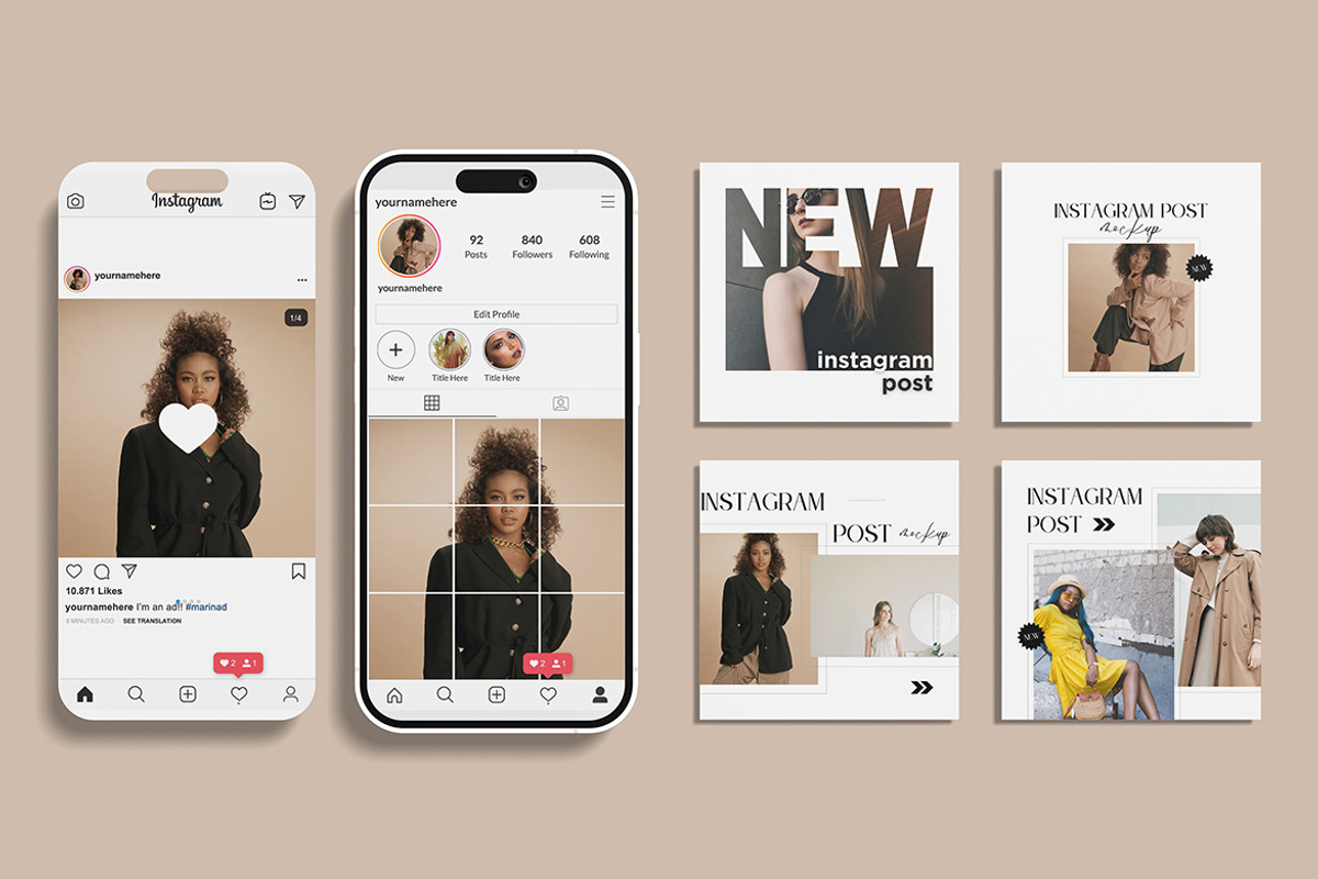 Instagram Post Mockup, a Mockup by DxSLEX (Photo 4 of 5)