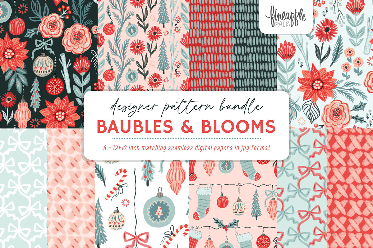 Christmas Digital Paper, a Pattern Graphic by FINEAPPLE (Photo 1 of 9)