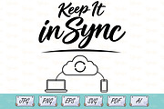 Keep It in Sync Cloud SVG, an Object Illustration by Ghagra (Thumbnail 1 of 6)