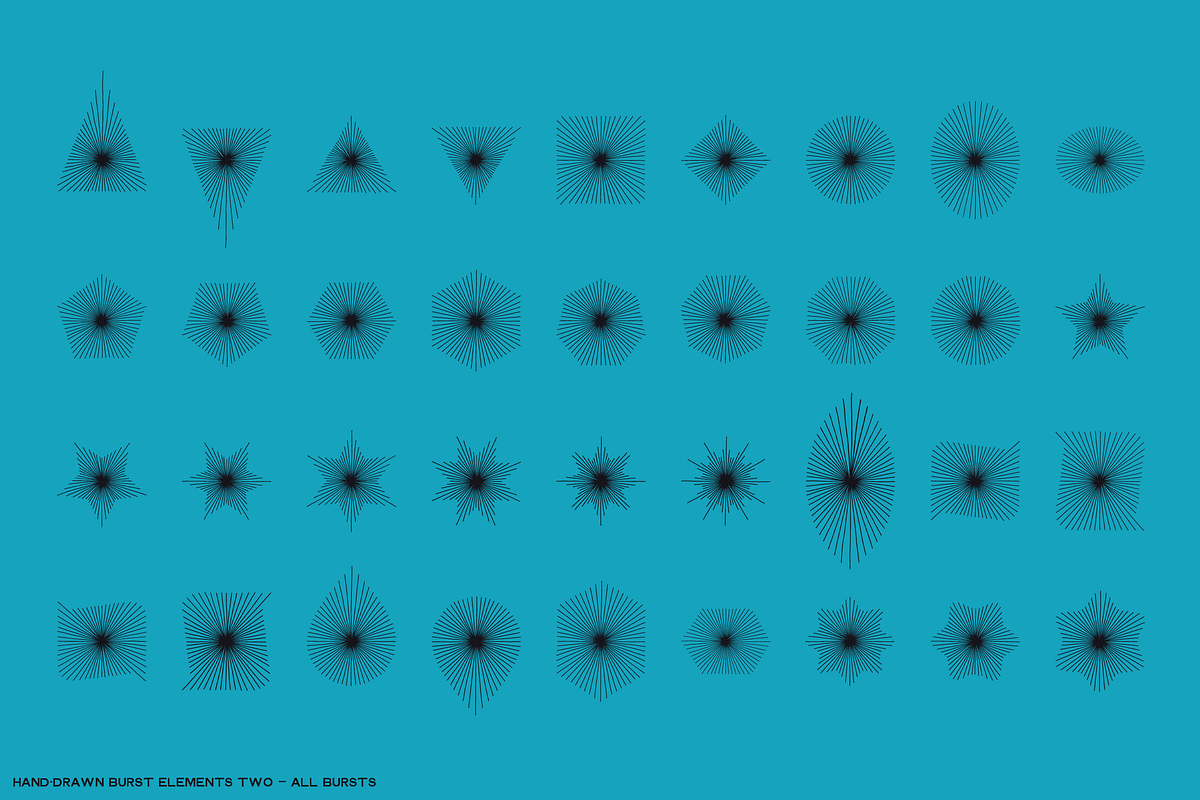 36 hand-drawn burst elements, an Object Graphic by The Shop (Photo 24 of 25)