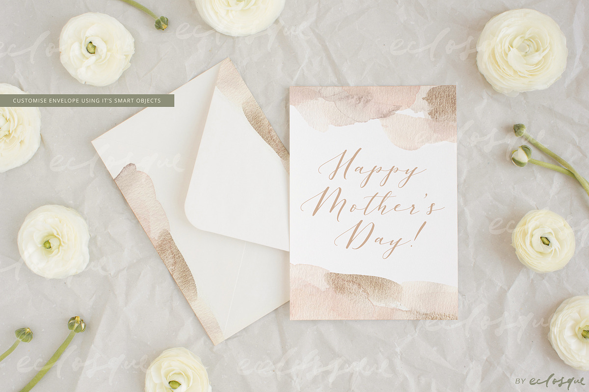 Spring Styled Stationery Mockups, a Print Template by eclosque (Photo 5 of 7)