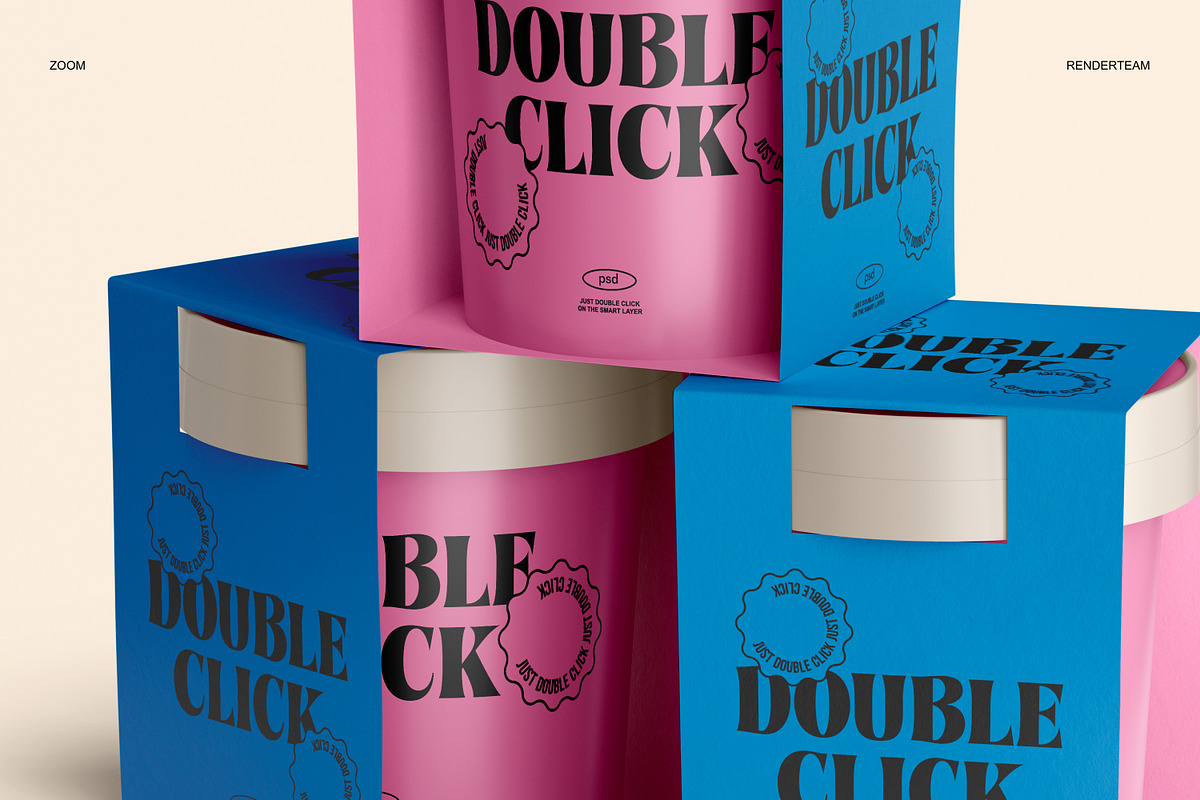 Ice Cream Packaging Mockup Set, a Cups & Container Mockup by Renderteam (Photo 10 of 14)