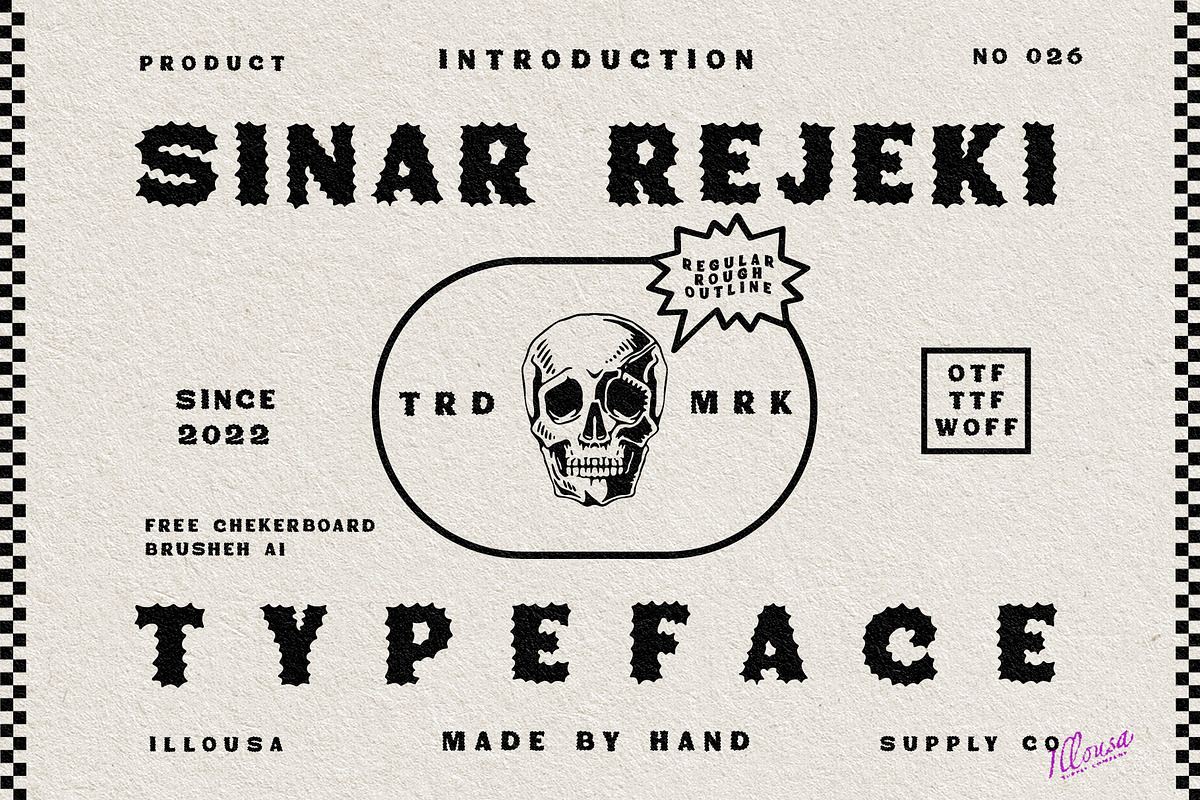 Sinar Rejeki Typeface, a Handwritten Font by Illousa (Photo 1 of 6)