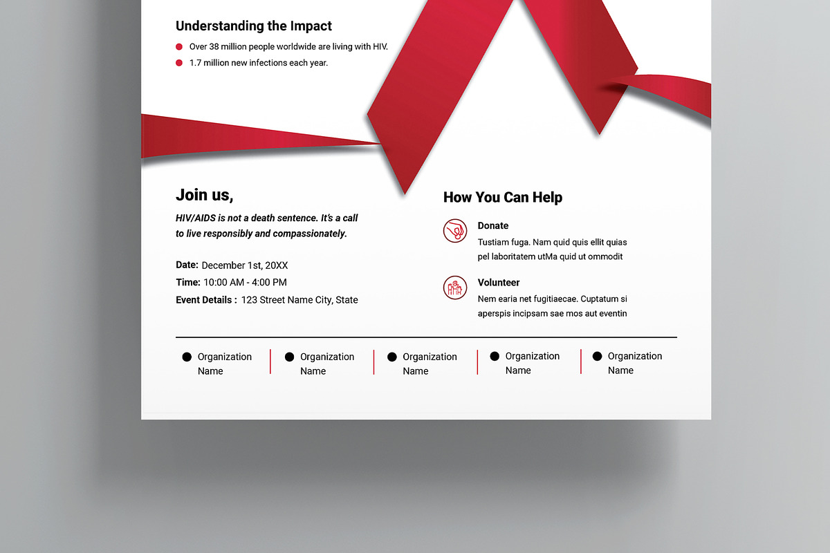 World AIDS Day, a Flyer Template by MightyDesign (Photo 5 of 8)