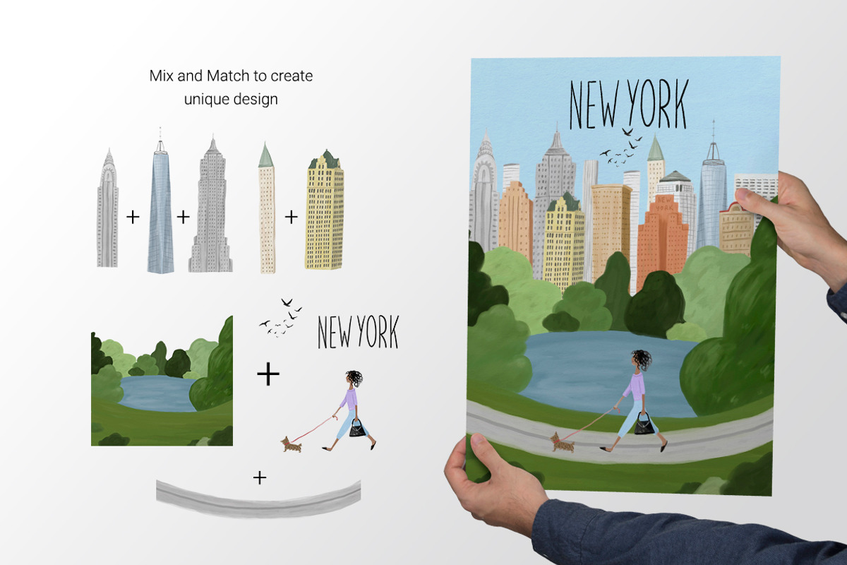 New York Print Creator, Scene, a Person Illustration by AlineArtStore (Photo 2 of 15)