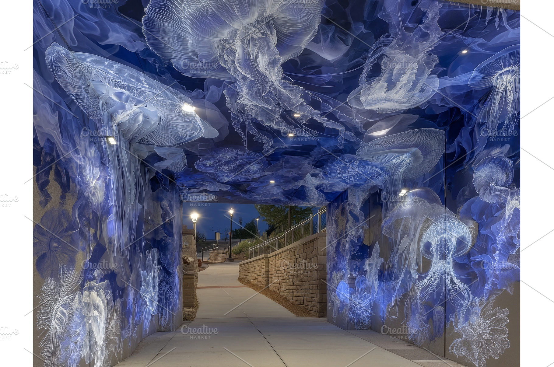 In a futuristic nightscape, an urban, an Abstract Photo by ZinetroN