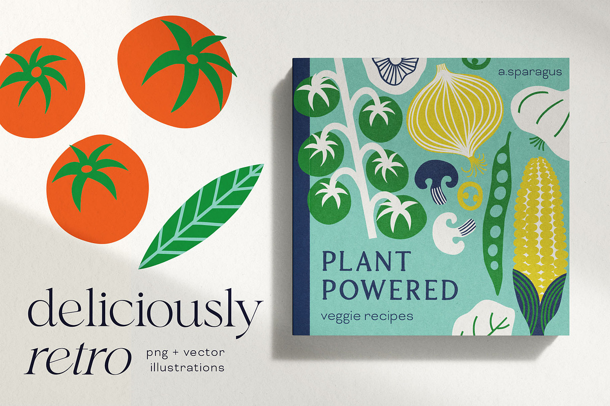 Folky Feast Graphic Collection, a Food Illustration by rouxsupplyco (Photo 3 of 12)