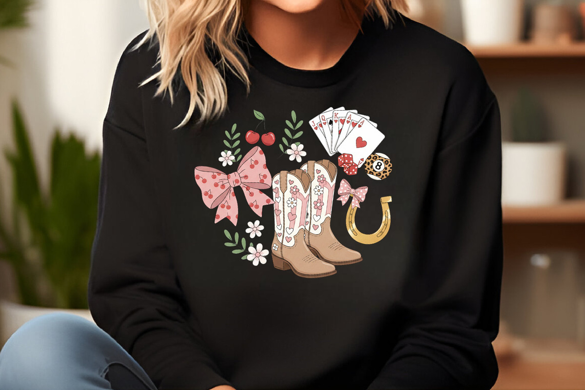 Preppy Cowgirl Coquette Png, an Illustration by Craft Nest (Photo 4 of 6)