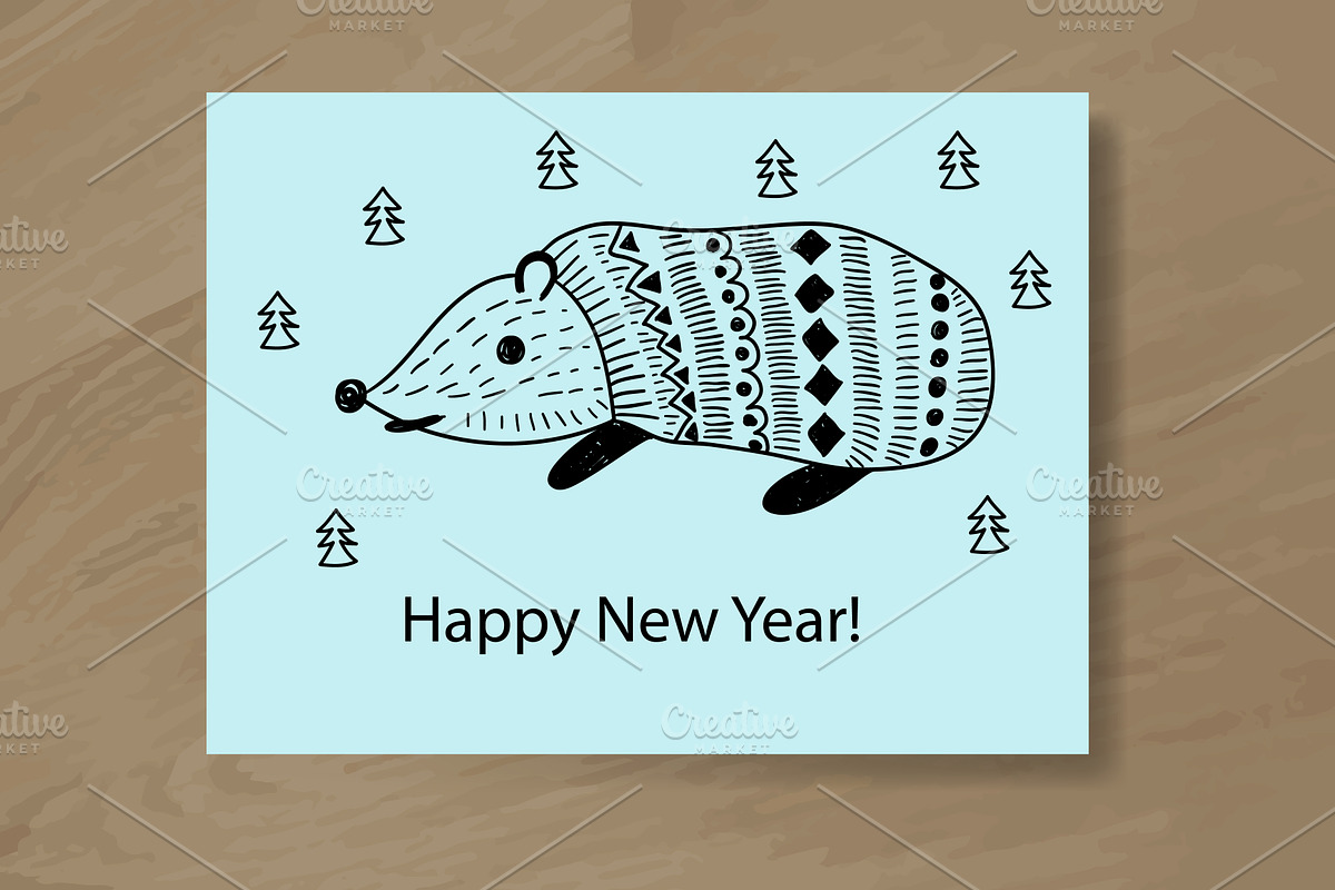 Christmas doodle set, an Animal Illustration by alexmakarova (Photo 9 of 11)