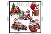 Black Santa Claus Clipart, an Illustration by CraftCrateShop (Thumbnail 6 of 7)