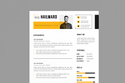 Modern Resume Layout, a Resume Template by MightyDesign (Thumbnail 1 of 8)