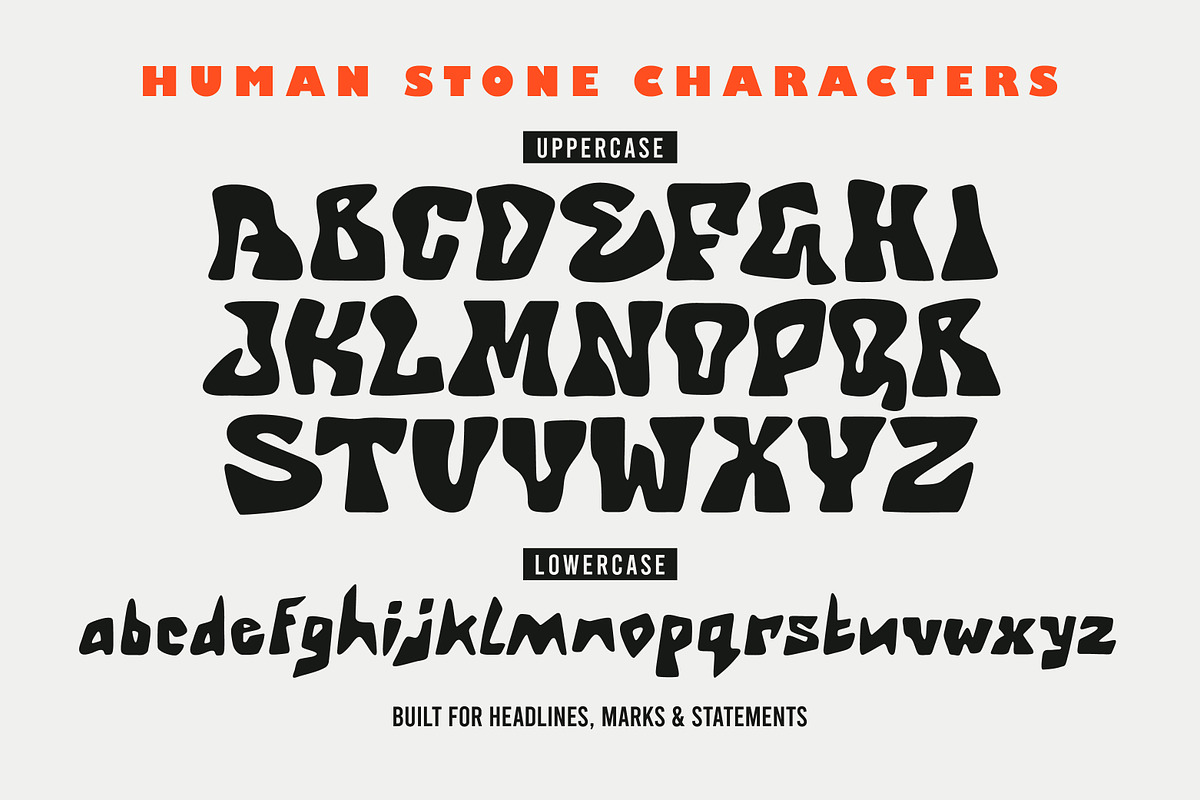 Human Stone Raw Bold Brutal Display, a Sans Serif Font by Struvictory.art (Photo 3 of 8)