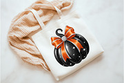 Black Halloween pumpkin png, an Illustration by Watercolor design (Thumbnail 3 of 3)