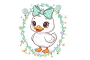 Preppy Valentines Goose Png,, an Illustration by Designking (Thumbnail 2 of 6)