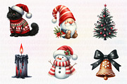Goth Christmas Clipart, an Illustration by CreationArt (Thumbnail 3 of 7)