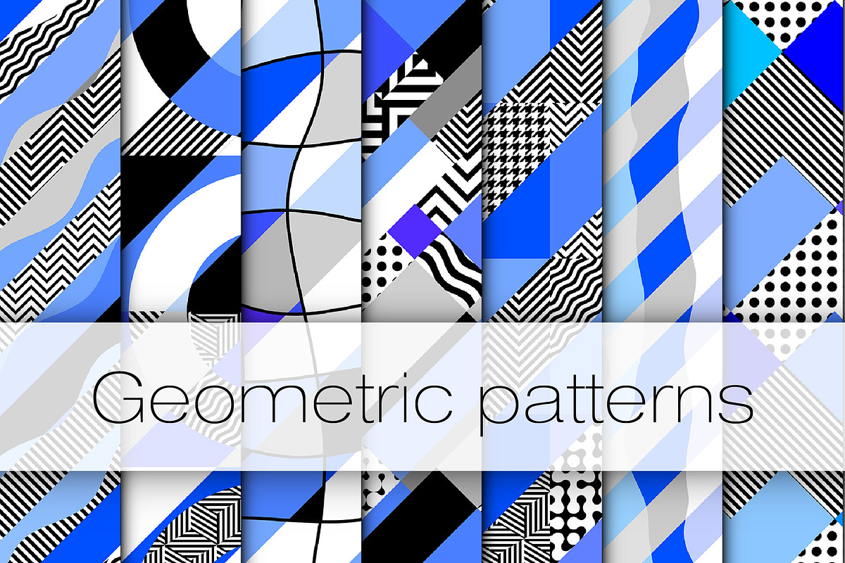 10 seamless geometric patterns, a Pattern Graphic by tkdesign (Photo 1 of 11)