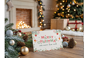 Festive 5x7 Card Among Pine Cones, a Product Mockup by MockupWizard (Thumbnail 3 of 3)
