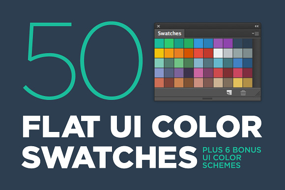 50 flat UI color swatches preview 5